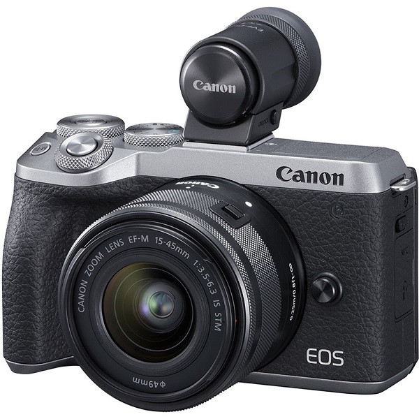 Canon EOS M6 Mark II Kit (EF-M 15-45mm f/3.5-6.3 IS STM) Silver (With EVF-DC2 Viewfinder)