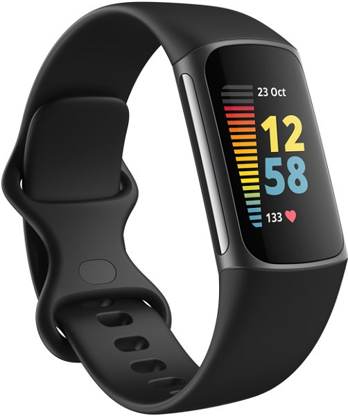 Fitbit Charge 5 Tracker Soft Graphite with Black Band