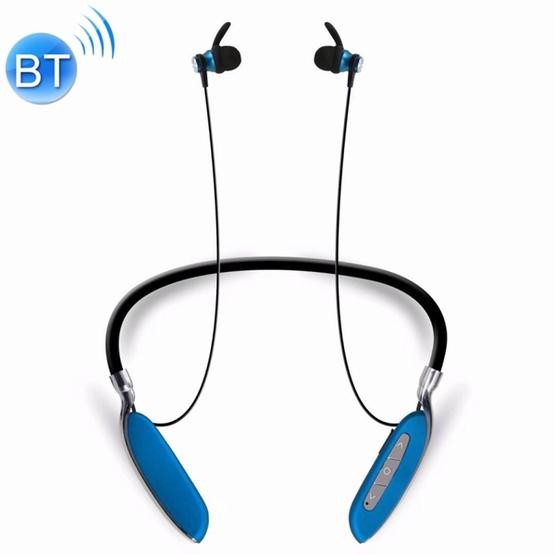 V89 Steel Wire Cord Earbuds Wireless Bluetooth V4.2 Sports Gym HD Stereo Headset with Mic(Blue)