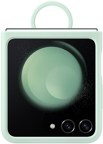 Samsung Galaxy Z Flip 5 Silicone Case with Ring Ocean Green