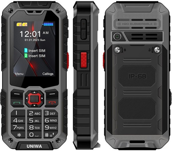 UNIWA S9 Rugged Phone Dual Sim Black