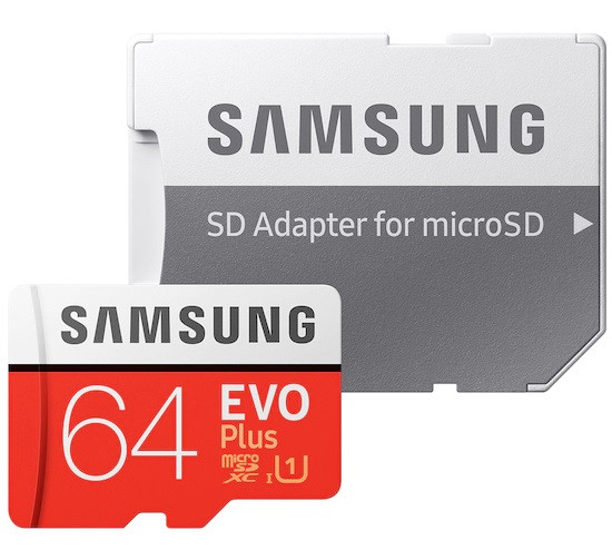 Samsung 64GB MicroSDHC EVO Plus 4K 100MB/s (With adapter)