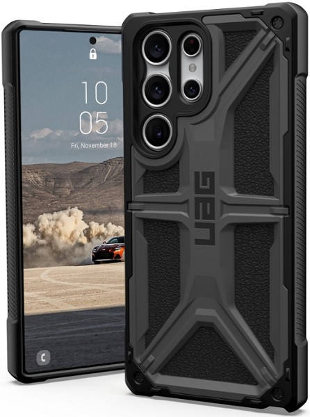UAG Monarch 5 Layers Premium Leather Protection Case for Samsung Galaxy S23 Ultra (Silver)