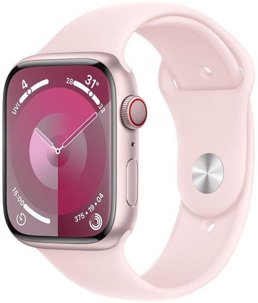 Apple Watch Series 9 GPS 41mm Pink Aluminium Case with S/M Pink Sport Band