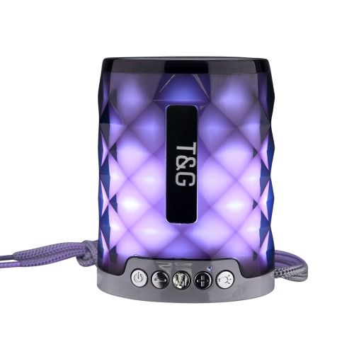 T&G TG155 Bluetooth 4.2 Mini Portable Wireless Bluetooth Speaker with Colorful Lights Grey