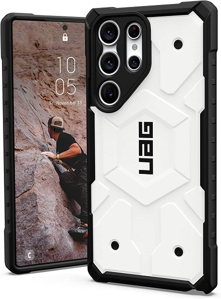 UAG Pathfinder Rugged Shockproof Military Drop Tested Protective Case for Samsung Galaxy S23 Ultra (White)