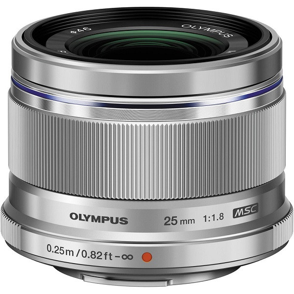 Olympus OM System M.Zuiko Digital 25mm f/1.8 II Lens (Silver)