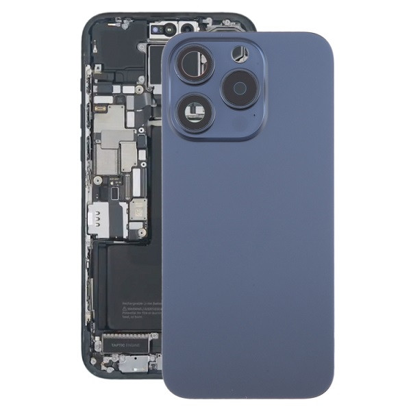 Battery Back Cover with Camera Lens Cover + MagSafe Magnet for iPhone 15 Pro (Blue)