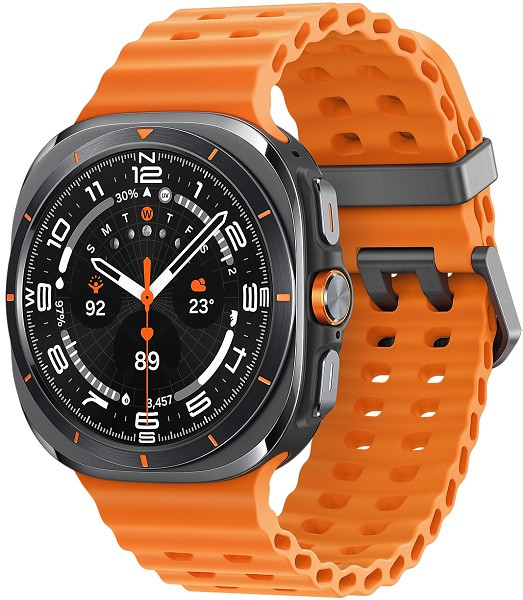 Samsung Galaxy Watch Ultra 2025 LTE SM-L705F 47mm Titanium Gray Case with Orange Marine Band