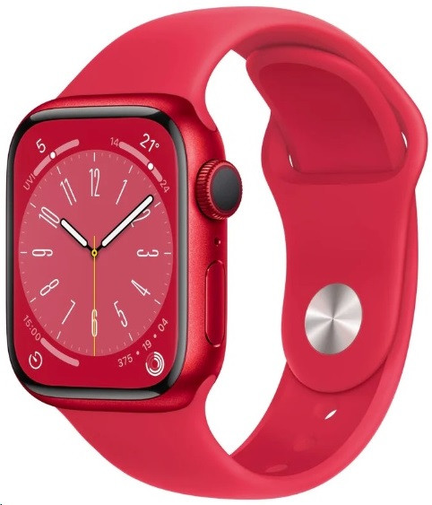 Apple Watch Series 8 GPS 41mm Red Aluminium Case with Red Sport Band