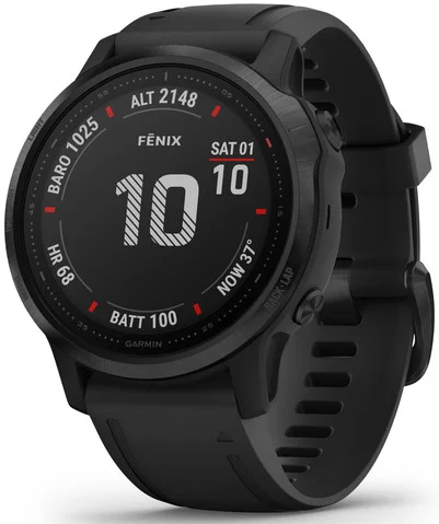 garmin fenix 6x pro black with black band