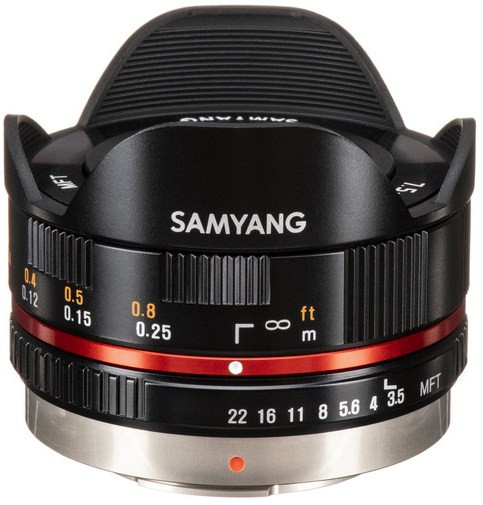 Samyang 7.5mm F3.5 UMC Fisheye Lens Black (M4/3 Mount)