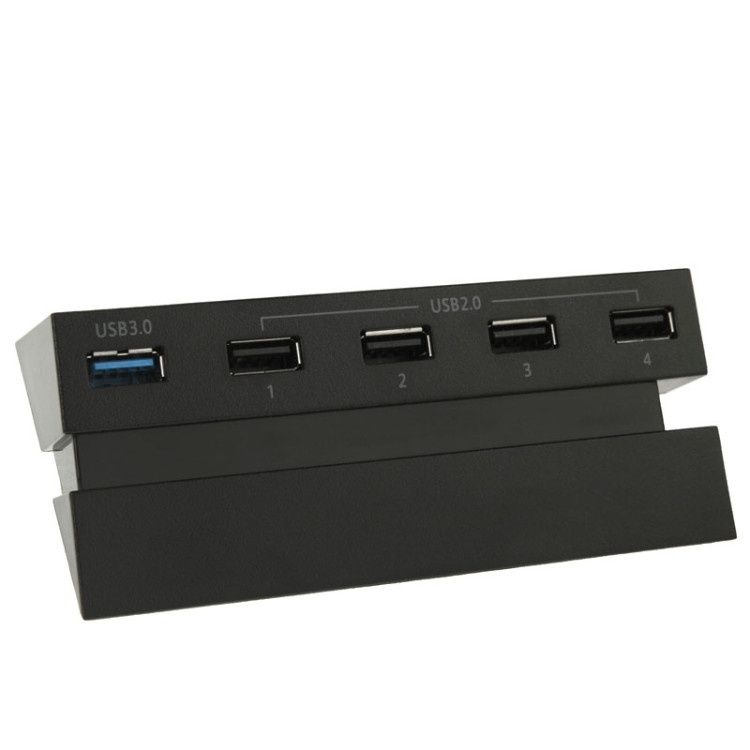 DOBE 2 to 5 USB Hub / Extender for PS4 Gaming Console(Black)