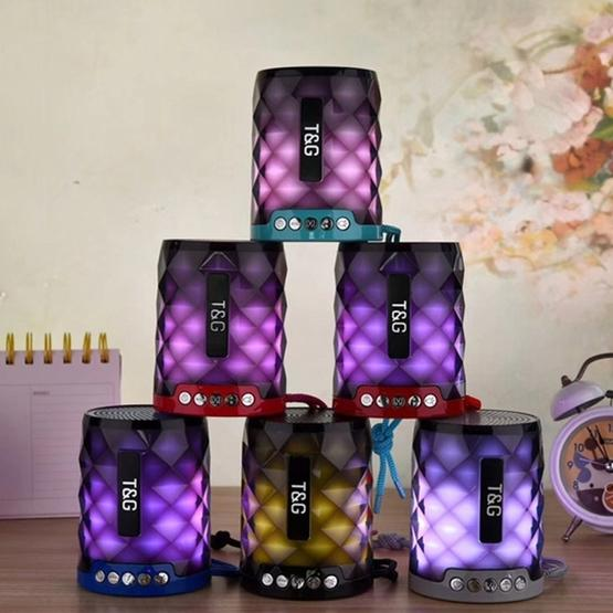 T&G TG155 Bluetooth 4.2 Mini Portable Wireless Bluetooth Speaker with Colorful Lights Black