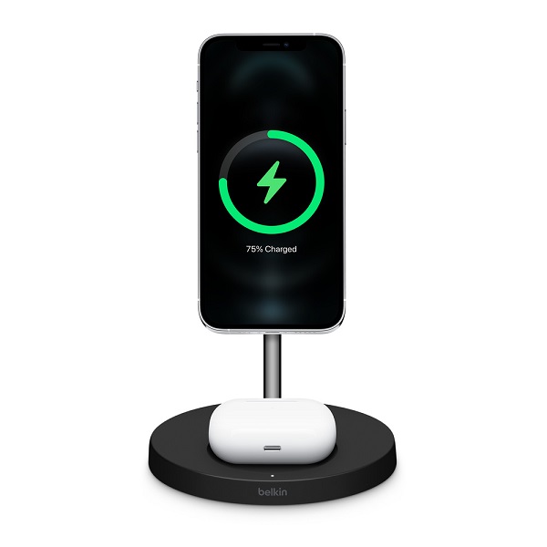 Apple Belkin BOOST CHARGE PRO 2-in-1 Wireless Charger Stand with MagSafe