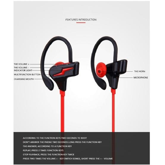 S30 Wireless Bluetooth Sport Stereo Ear Hook Earphone (Black)