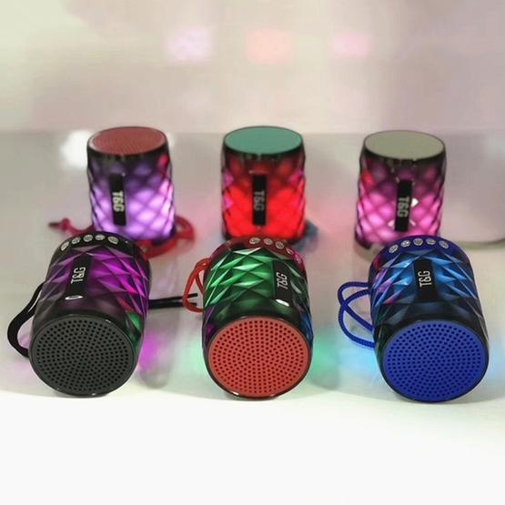 T&G TG155 Bluetooth 4.2 Mini Portable Wireless Bluetooth Speaker with Colorful Lights Grey