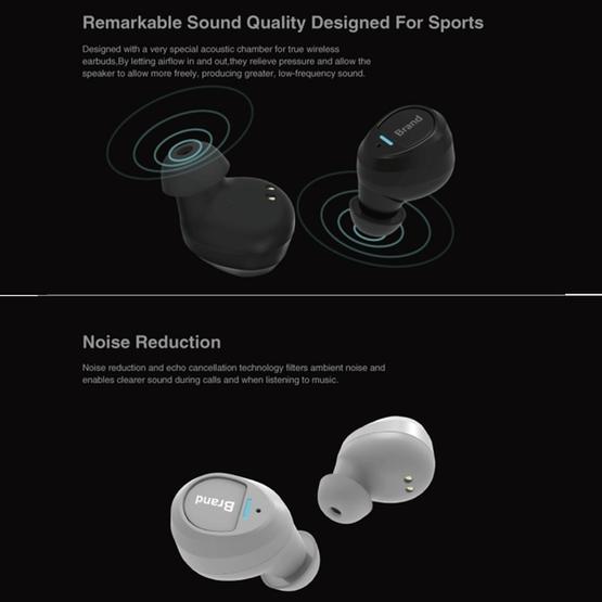 Universe XHH-ES62 IPX5 Waterproof Noise Reduction Earbuds Sports Wireless Bluetooth V4.2 Headset with Charging Case Green