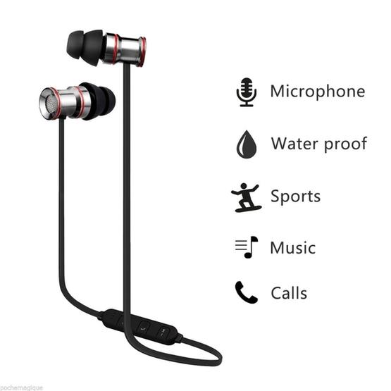 BTH-828 Magnetic In-Ear Sport Wireless Bluetooth V4.1 Stereo Waterproof Earphone (IP7G9654C)
