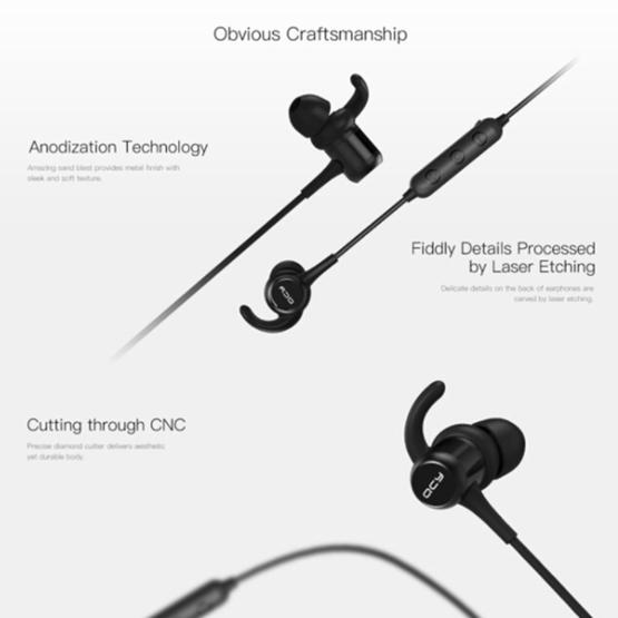 QCY M1C Sports Wireless V4.1 Bluetooth Earphones with Mic Black